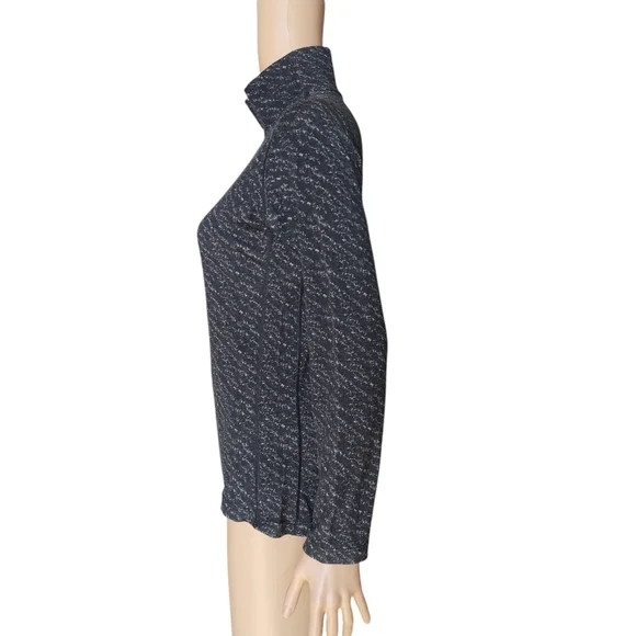 WOOLX jacket women's medium M quarter zip 100% merino wool heathered jacket gray - Picture 4 of 9